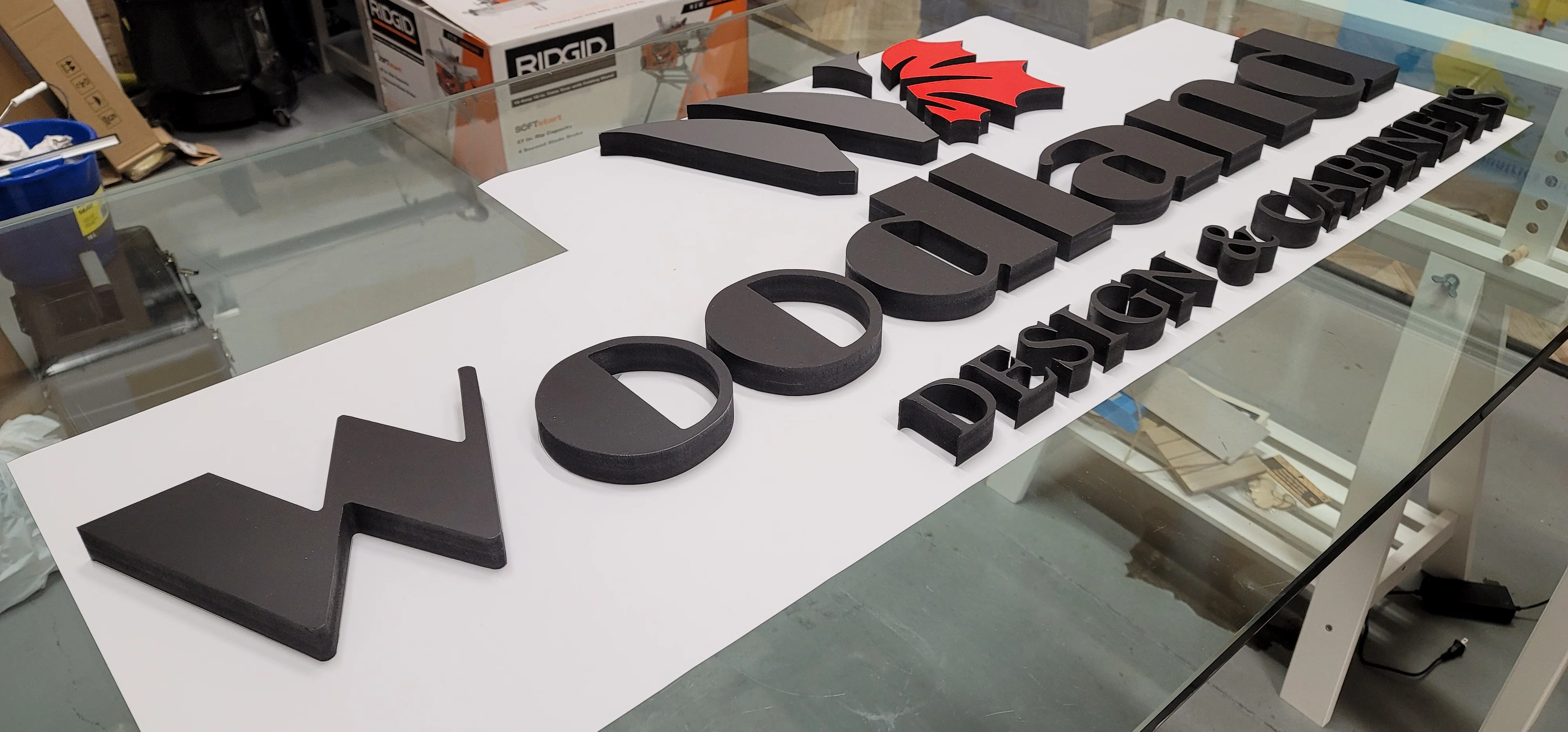 Dimensional letters for fitness studio