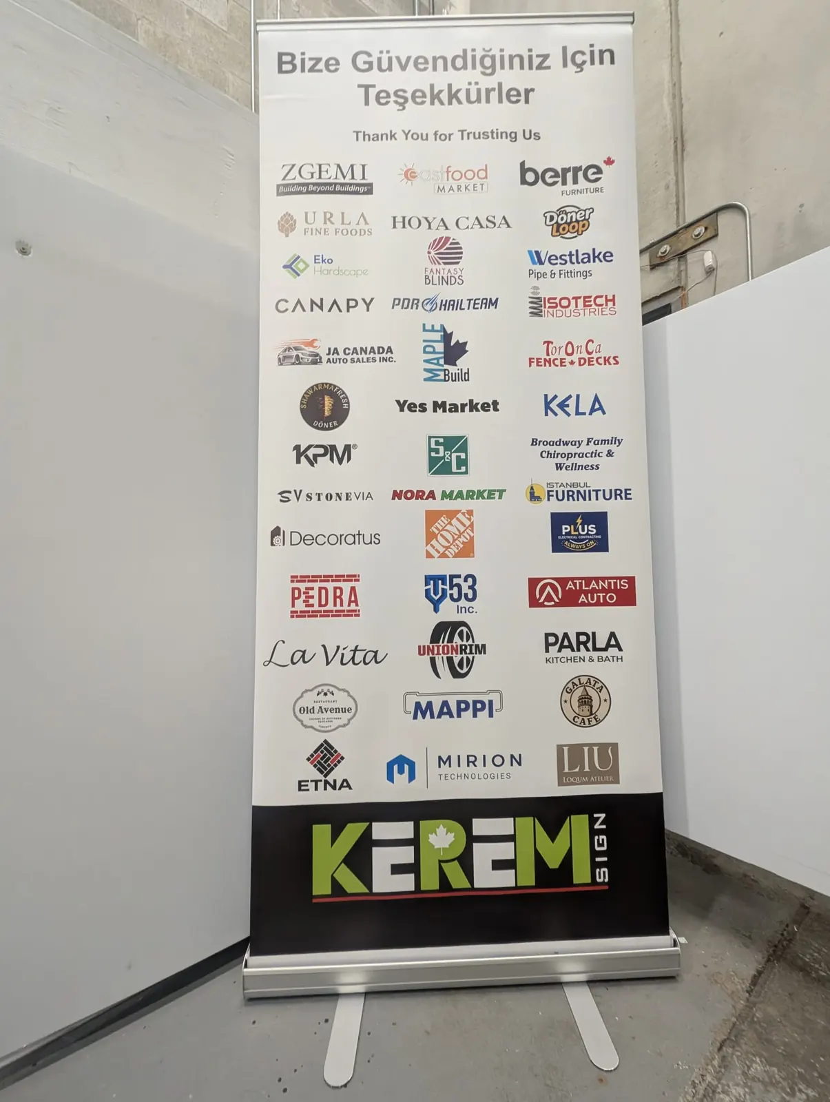 Roll up banner by Kerem Sign 4