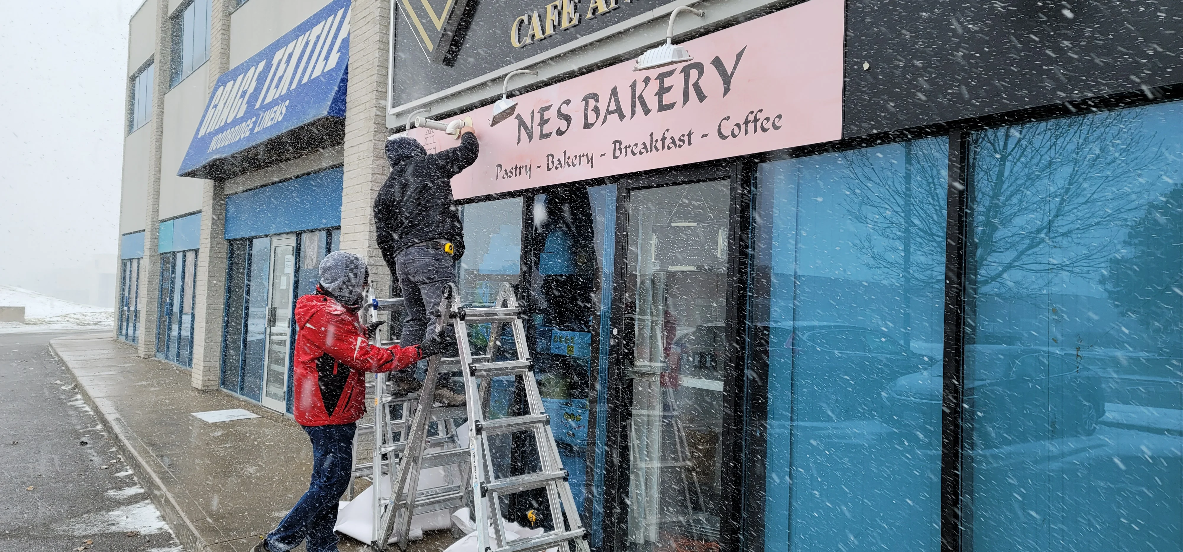 Sign installation by Kerem Sign in Toronto